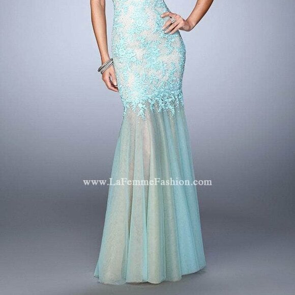 La Femme 21604 Evening Dress Light Mint size 2 - Picture 4 of 5